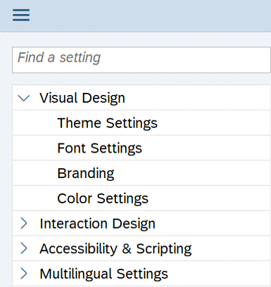 Visual Design folder expanded.