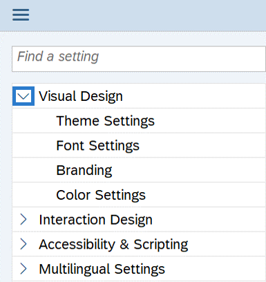 Visual Design folder expanded.