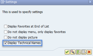 Screenshot of settings options.