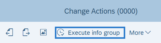 Execute info group selected.