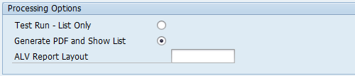 Screenshot of processing options screen.