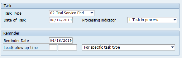 Screenshot of monitoring of tasks screen.