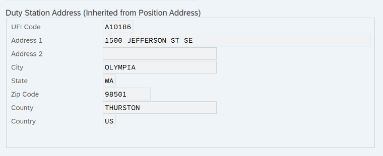 Address infotype