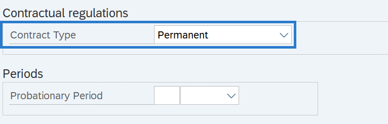 Contract Elements with Contract Type Permanent selected.