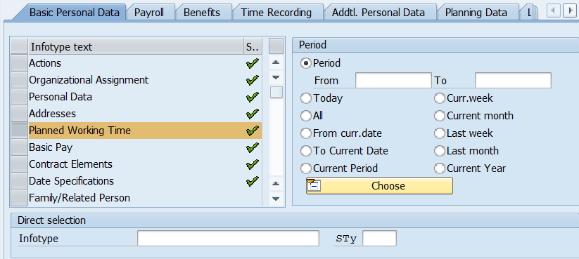 Screenshot of Basic Personal Data screen.