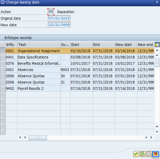 Separation Action (PA) Correct Erroneous Separation Date HRMS