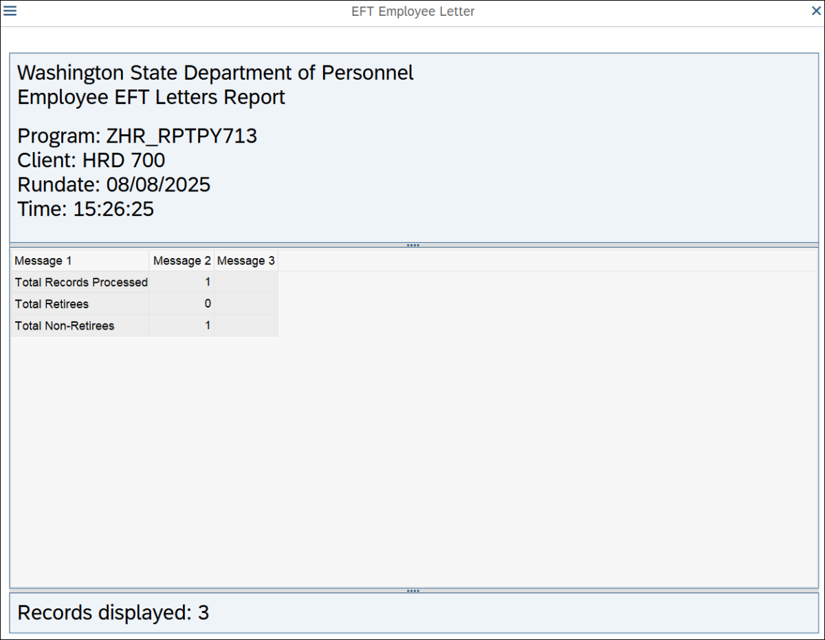 Errors Message box displayed.
