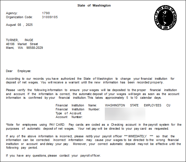 Preview of EFT letter displayed.