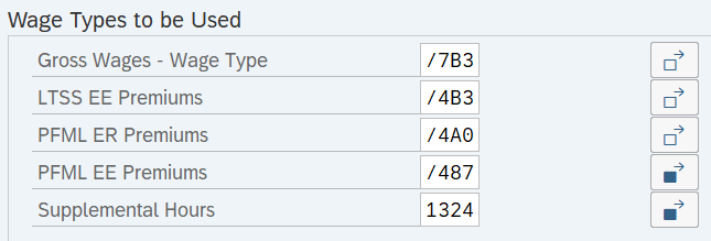 Gross Wages - Wage Type field displayed.