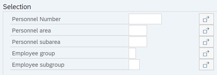 Selection section highlighted.