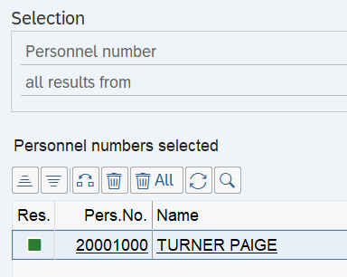 Personnel numbers selected list highlighted.