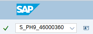 Command field with transaction code S_PH9_46000360.