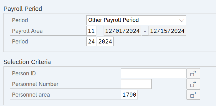 Period section with Other Payroll Period highlighted.