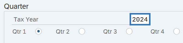 Tax Year field with value of 2024.