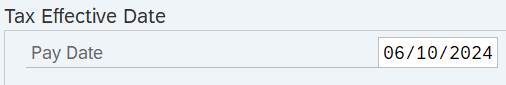 Pay Date field with value of 06/10/2024.