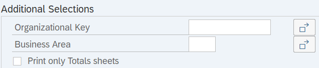 Additional Selections section displayed.