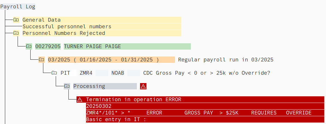 Redline for Turner Paige displayed.
