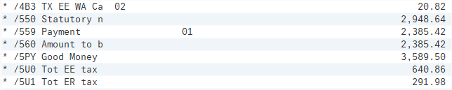 /5 wage types displayed.