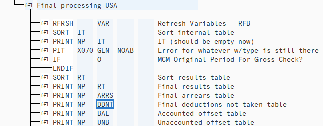 Deductions Not Taken table with DDNT highlighted.