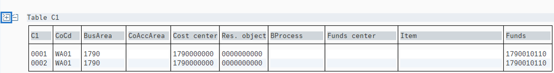 Table C1 folder highlighted.
