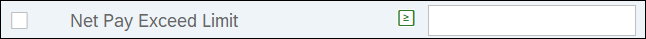 Net Pay Exceed Limit field displayed.