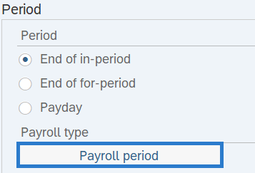 Payroll period button highlighted.