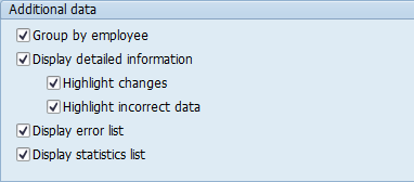Screenshot of additional data section.