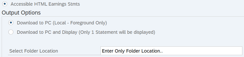 Download to PC (Local – Foreground Only) radio button displayed.