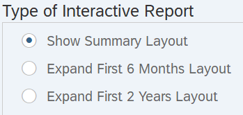 Show Summary Layout radio button selected.