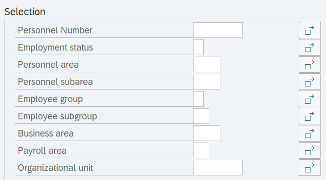 Selection section highlighted.