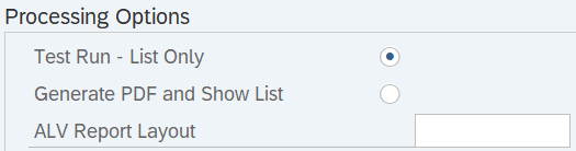 Processing Options section highlighted.