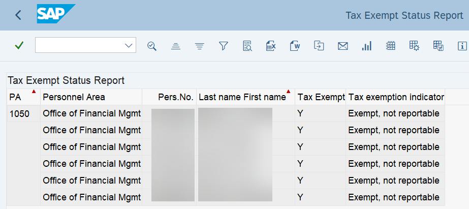 Report results for OFM displayed.